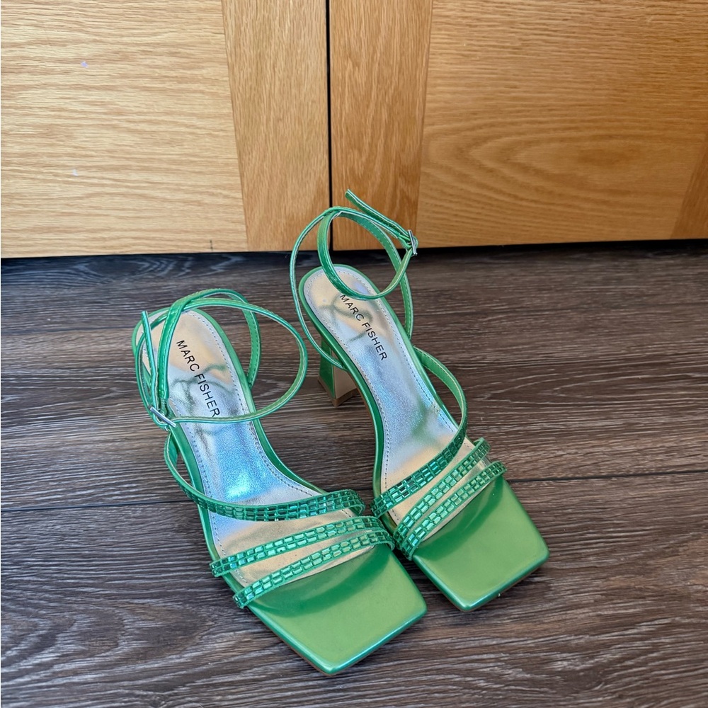 Marc Fisher Green Strappy Women's Heels